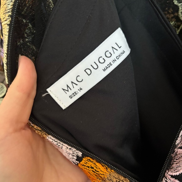 *NEW* Gorgeous, Mac Duggal high neck floral midi dress. Never Worn!! - Picture 7 of 11